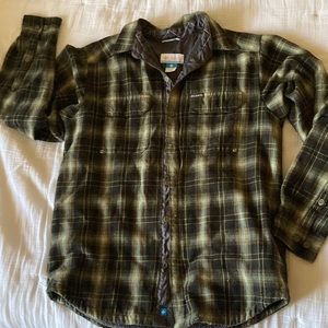 Mens Columbia fleece lined flannel Medium